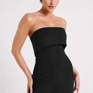 NEW Meshki Mariska Strapless Crepe Mini Dress - Black - Medium